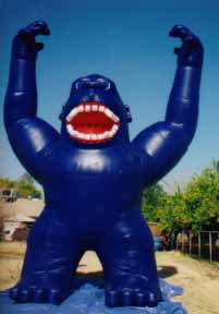 25ft blue kong shape gorilla balloon